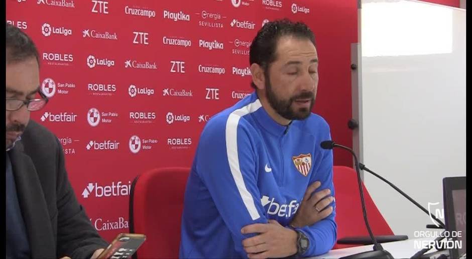 Machín, la comunión del equipo con su afición y el clima por la posible venta del Sevilla FC