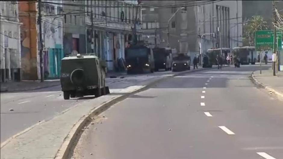 Tensión en Chile por la huelga de los trabajadores del puerto de Valparaíso