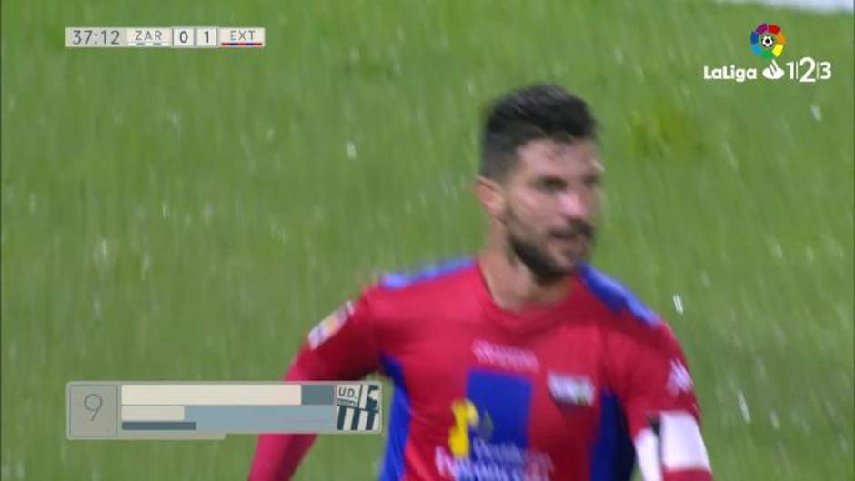 Gol de Willy (0-1) en el Zaragoza 2 -1 Extremadura
