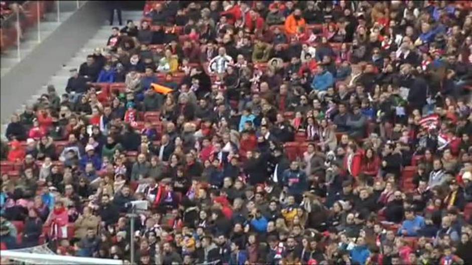 El Atlético realiza su primer entrenamiento del año a puertas abiertas