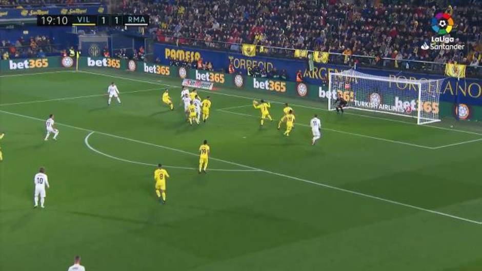 Gol de Varane (1-2) en el Villarreal 2-2 Real Madrid