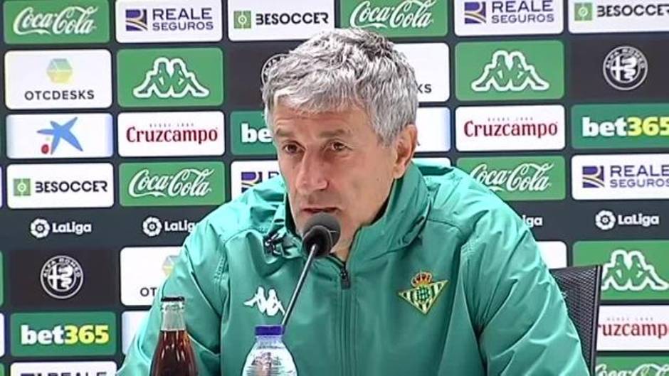 Quique Setién: "Tengo contrato con el Betis y estoy muy bien aquí"