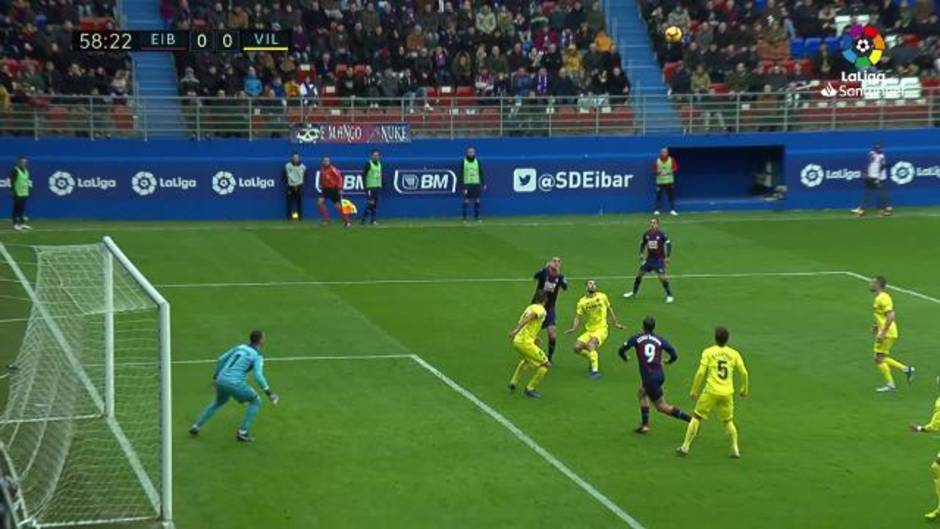 Paradón de Asenjo en el Eibar 0-0 Villarreal