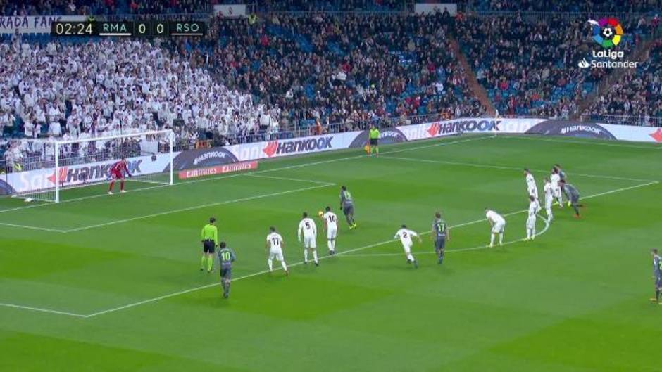 Gol de William José (0-1) en el Real Madrid 0-2 Real Sociedad