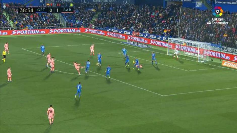 Gol de Luis Suárez (0-2) en el Getafe 1-2 Barcelona