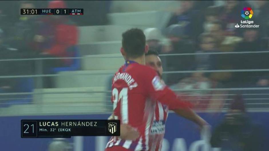 Gol de Lucas (0-1) en el Huesca 0-3 Atlético