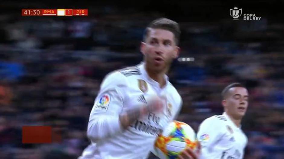 Gol de Sergio Ramos (2-1) en el Real Madrid 4-2 Girona