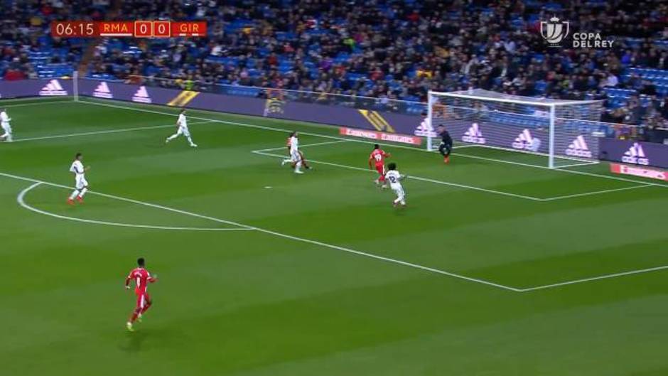 Gol de Lozano (0-1) en el Real Madrid 4-2 Girona