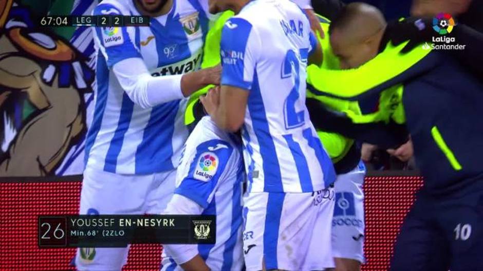 Gol de En-Nesyri (2-2) en el Leganés 2-2 Eibar