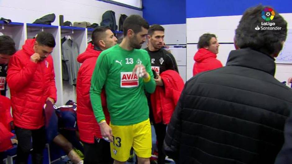 Vestuario del Eibar en el Leganés 2- 2 Eibar