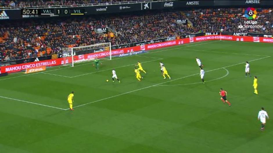 Gol de Denis Cheryshev (2-0) en el Valencia 3-0 Villarreal