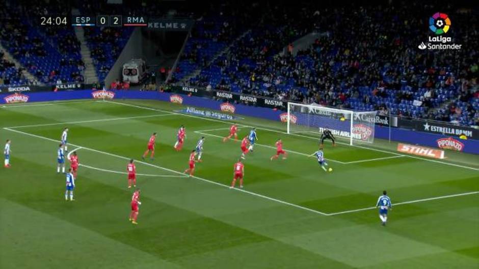 Gol de Baptistao (1-2) en el Espanyol 2-4 Real Madrid