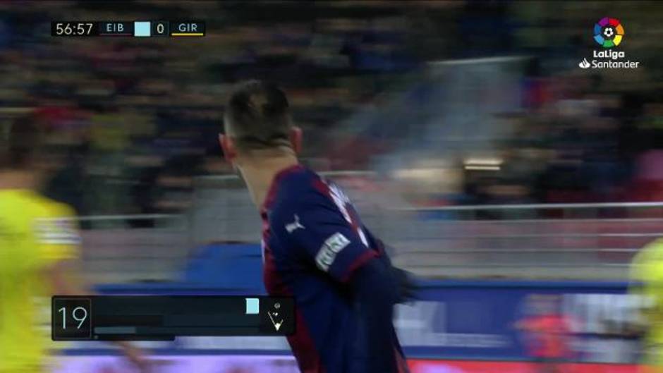 Gol de Charles (3-0) en el Eibar 3 - 0 Girona