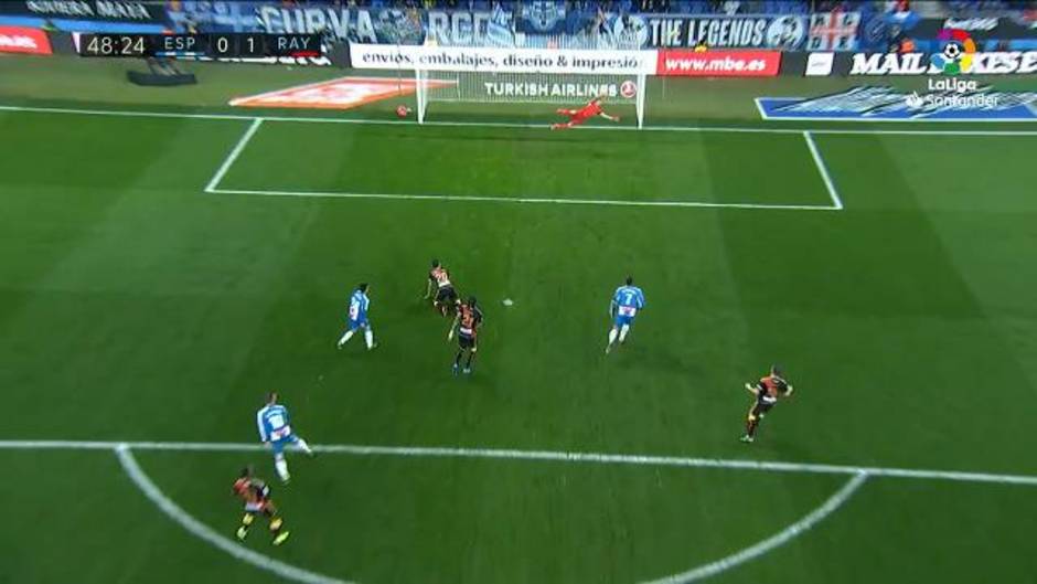 Las paradas de Dimitrievski en el Espanyol 2-1 Rayo Vallecano