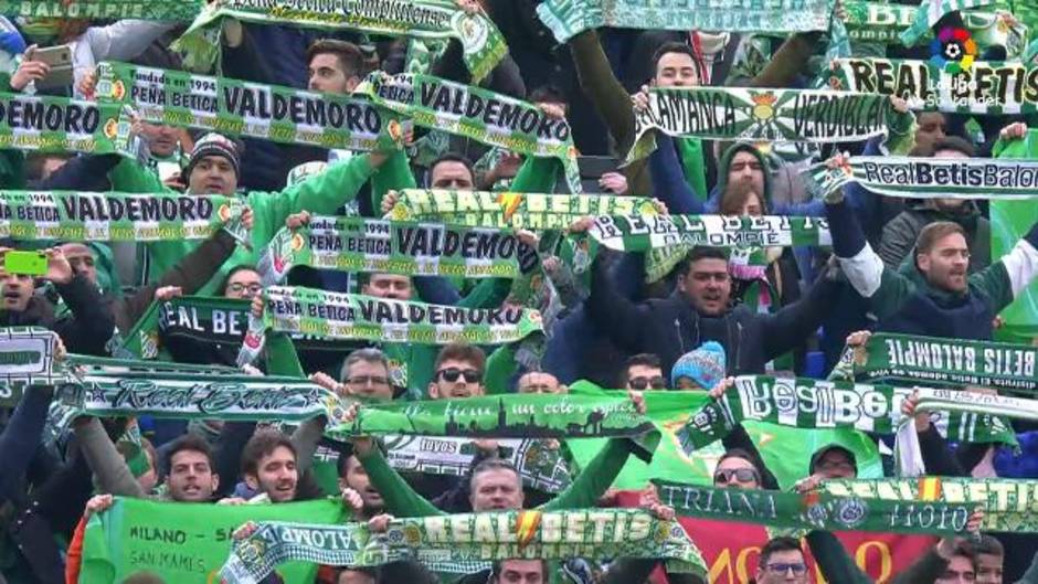 La afición del Betis en Butarque