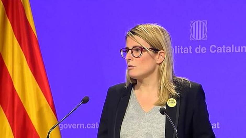 Elsa Artadi ha comparecido este lunes 11 de febrero en el Palau de la Generalitat