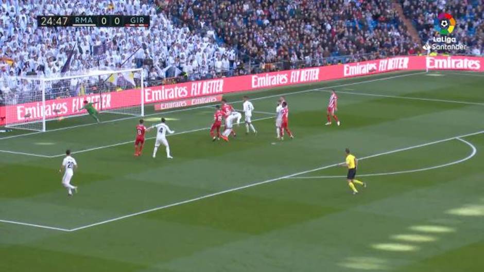 Gol de Casemiro (1-0) en el Real Madrid 1-0 Girona