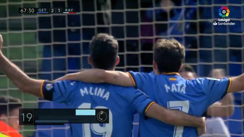 Gol de Jorge Molina (2-1) en el Getafe 2-1 Rayo Vallecano