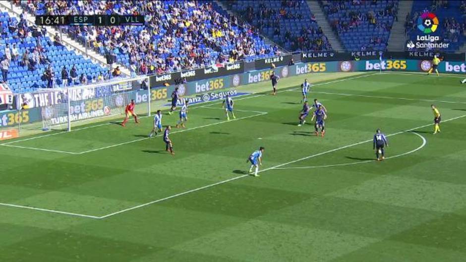 Gol de Alcaraz (1-1) en el Espanyol 3- 1 Real Valladolid