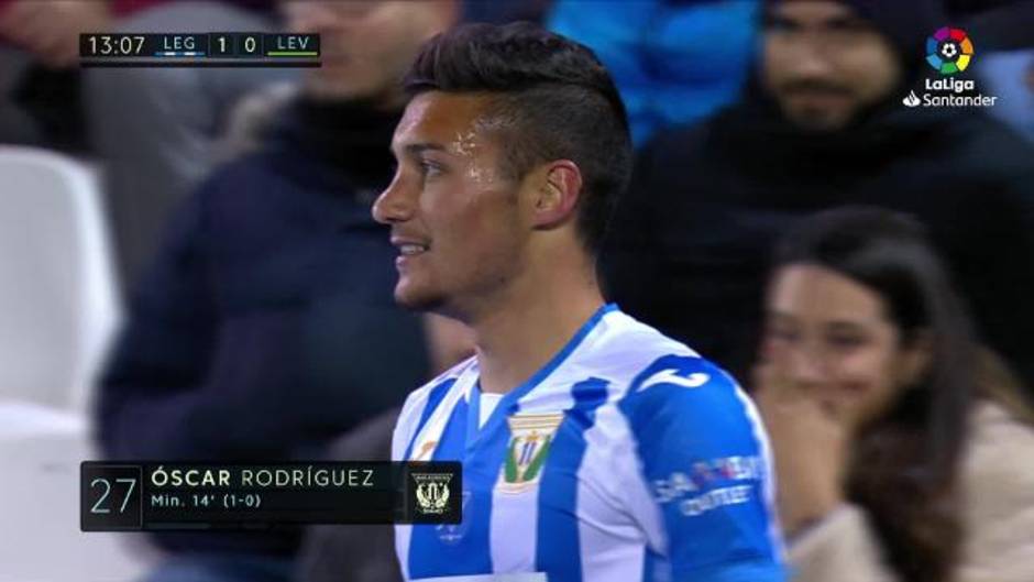 Gol de Óscar Rodríguez (1-0) en el Leganés 1-0 Levante