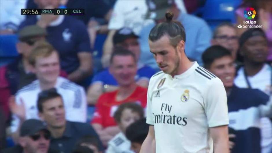 Larguero de Bale en el Real Madrid 2-0 Celta