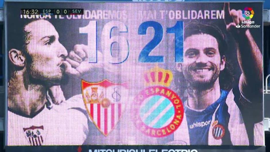 LaLiga Santander (J28): El homenaje a Puerta y Jarque en el Espanyol 0-1 Sevilla