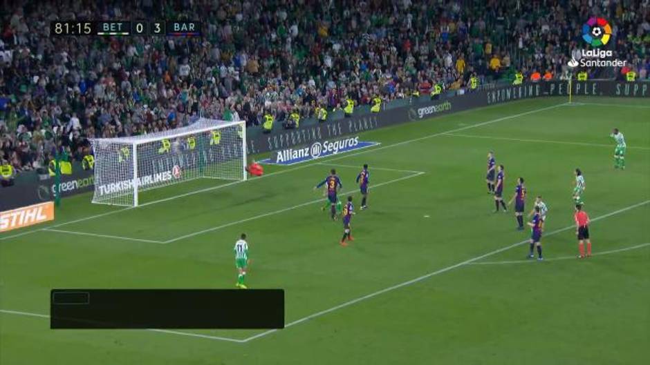 Gol de Loren (1-3) en el Betis 1-4 Barcelona