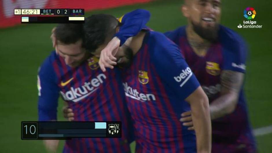 Hat trick de Messi en el Betis-Barcelona