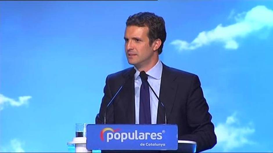 Casado: "Sánchez es el responsable de que se retiren los lazos amarillos en Cataluña"