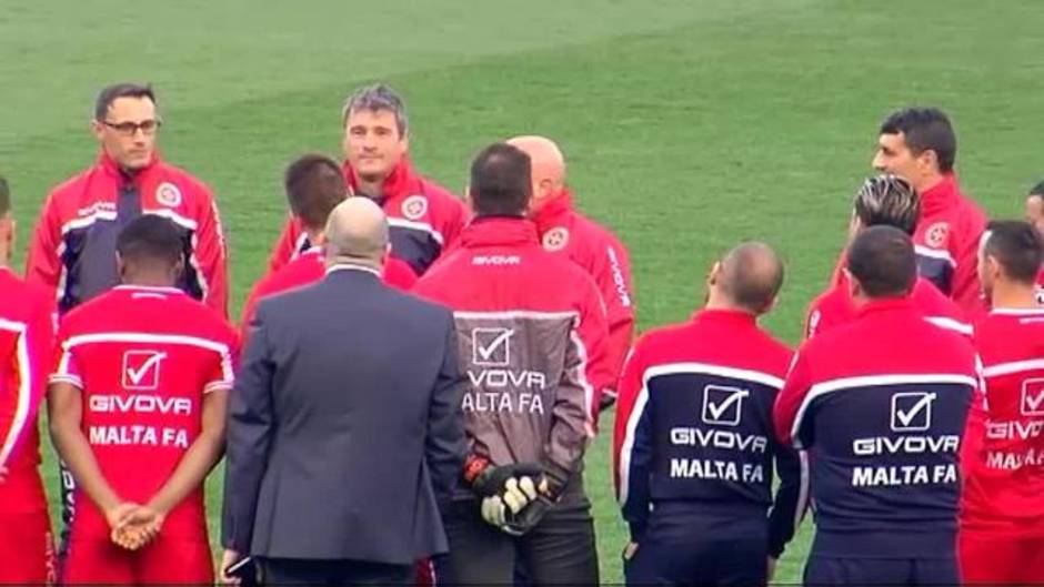 La selección maltesa entrena para enfrentarse a España