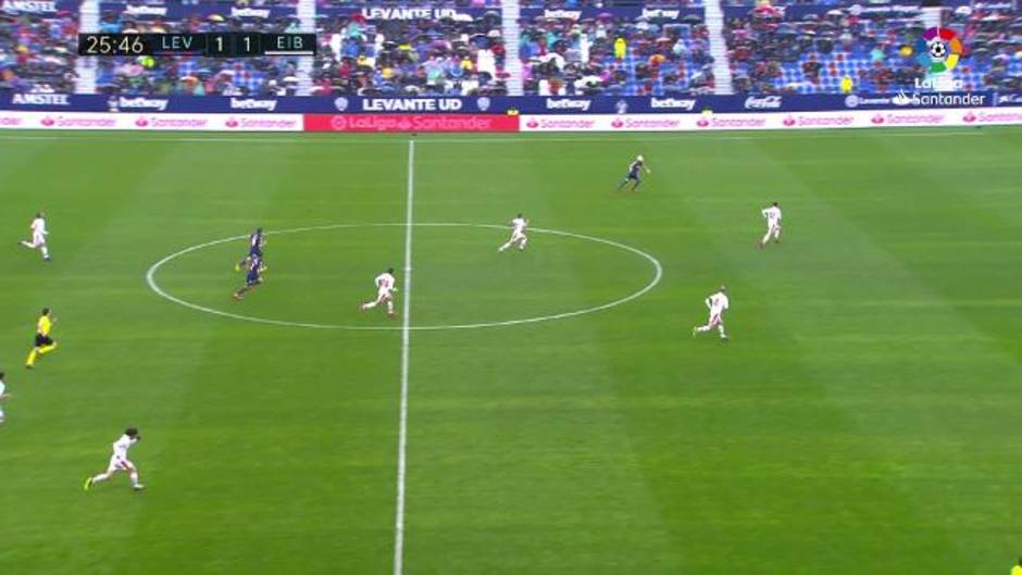 Gol de Rochina (2-1) en el Levante 2-2 Eibar