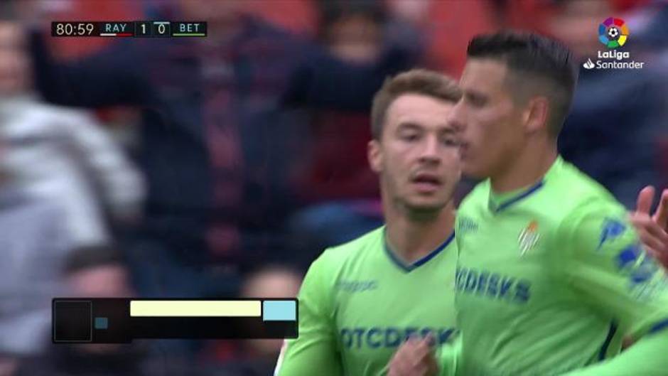 Gol de Tello (1-1) en el Rayo Vallecano 1-1 Real Betis