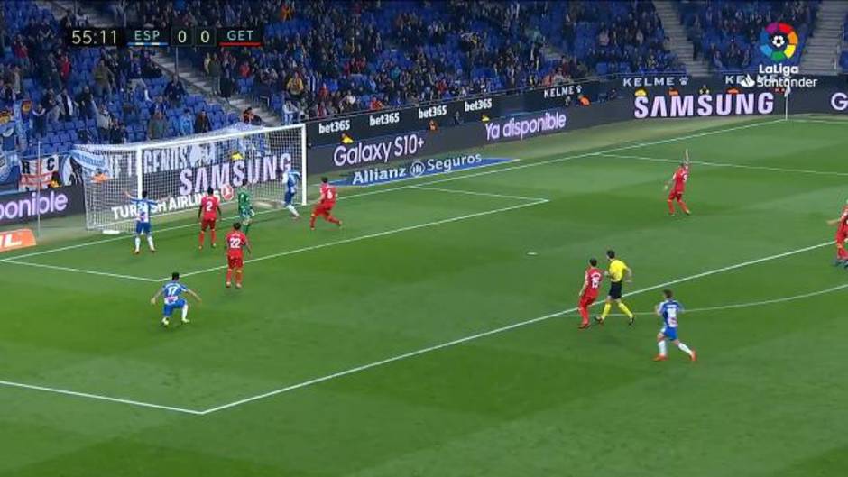 Gol de Borja Iglesias (1-0) en el Espanyol 1-1 Getafe