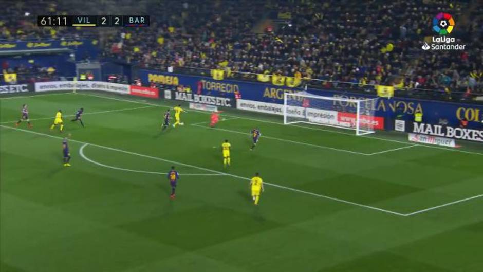 Gol de Iborra (3-2) en el Villarreal 4-4 Barcelona