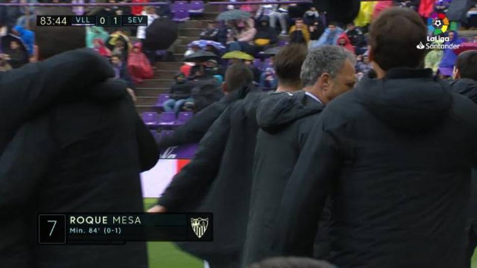 Gol de Roque Mesa en el Real Valladolid 0- 2 Sevilla