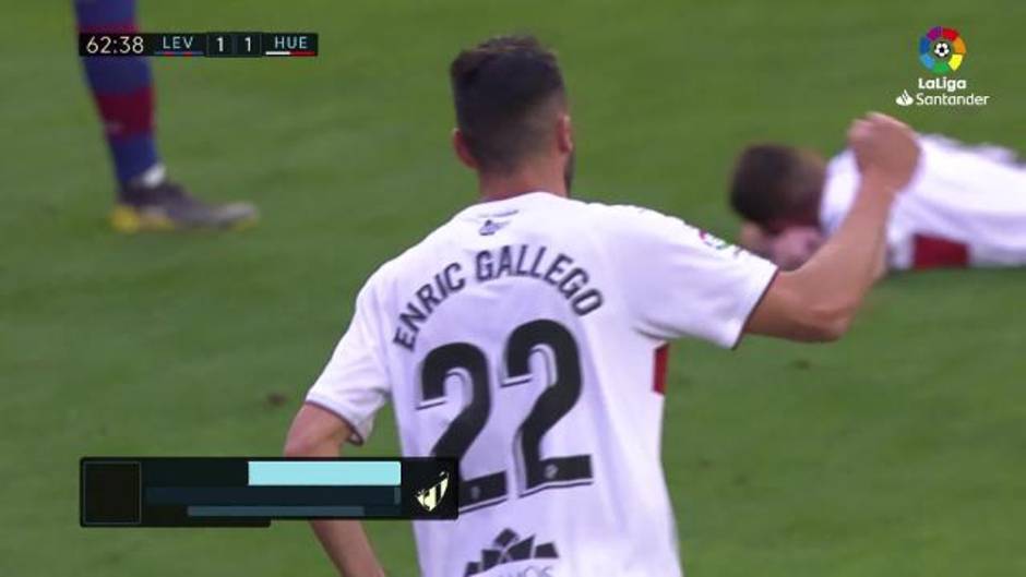 Gol de Enric Gallego (1-1) en el Levante 2-2 Huesca