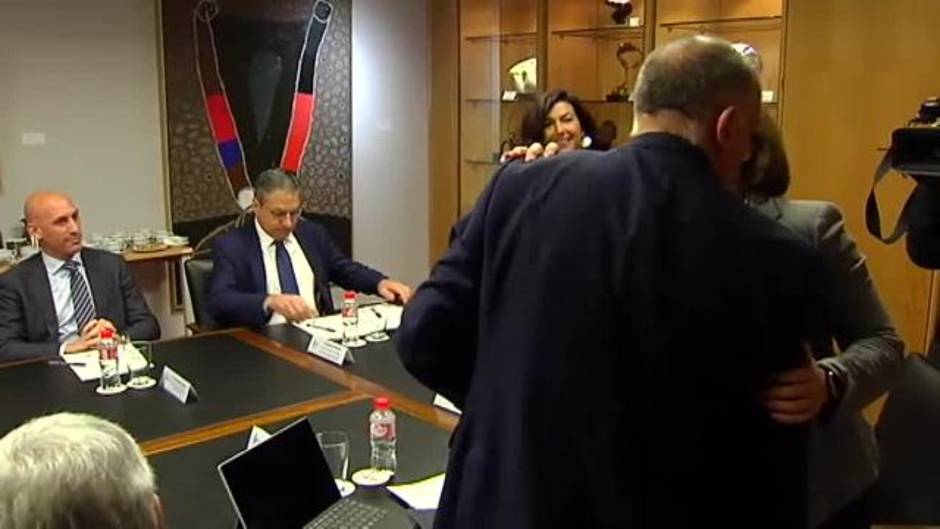 Rubiales sobre la reunión con Tebas: "Ha habido cuestiones desagradables que prefiero pasar por alto y otras positivas y algunos avances"