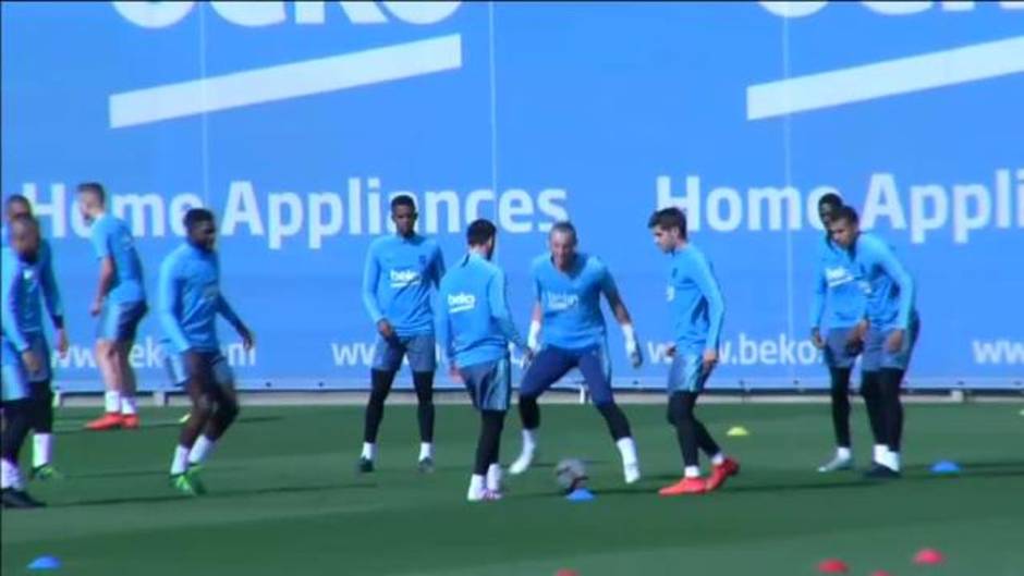 El FC Barcelona se prepara para enfrentarse mañana al S. D. Huesca