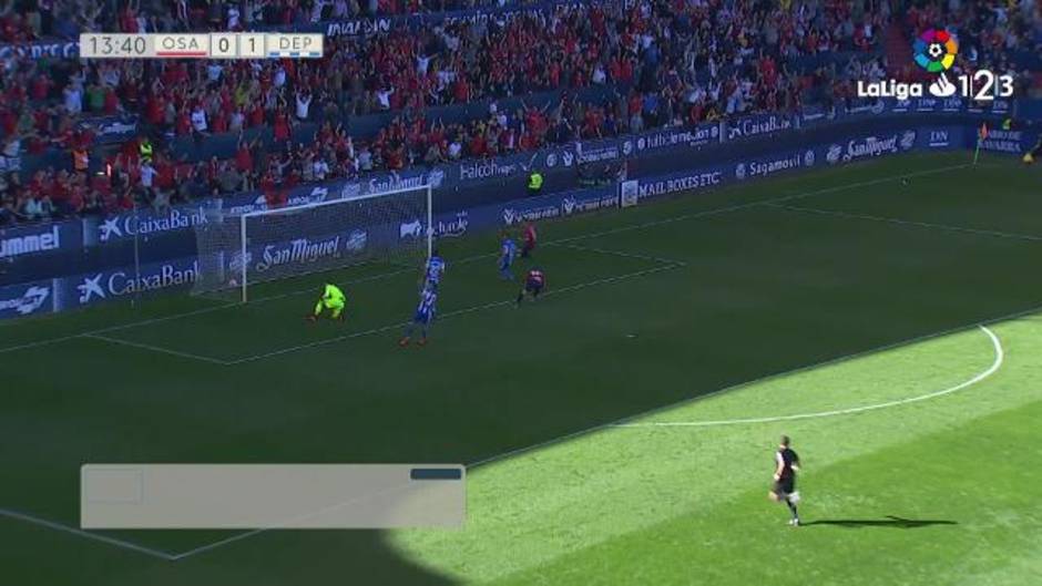 Gol de Rubén García (1-1) en el Osasuna 2-1 Deportivo
