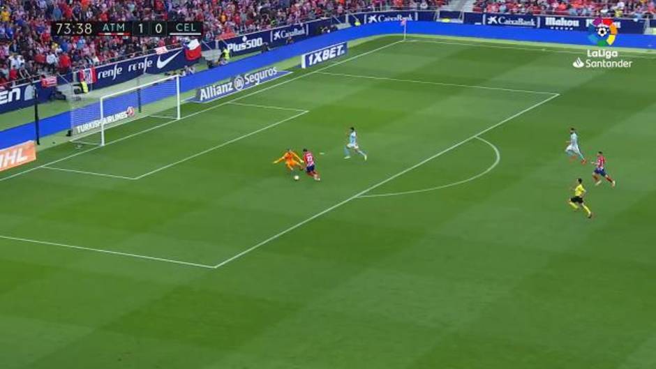 Gol de Morata (2-0) en el Atlético 2-0 Celta