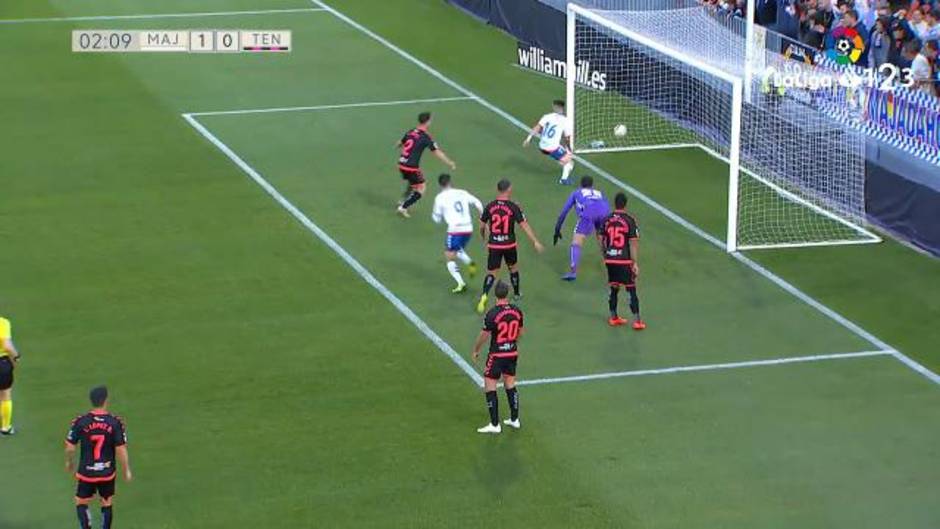 Gol de Carcelén (1-0) en el Rayo Majadahonda 1-3 Tenerife