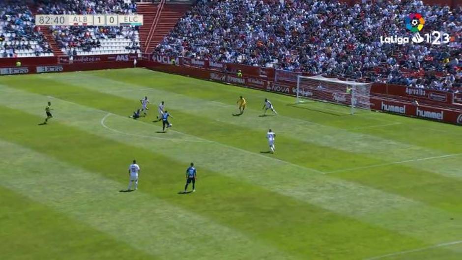 Gol de Carlos Castro (1-1) en el Albacete 1-1 Elche