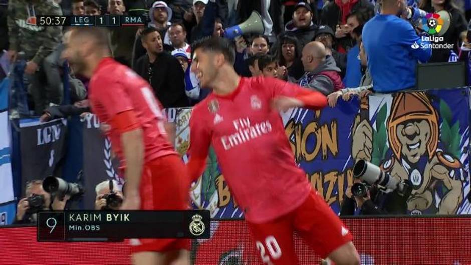 Gol de Benzema (1-1) en el Leganés 1-1 Real Madrid