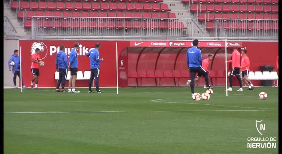 Entrenamiento sin Sarabia, Gonalons y André Silva