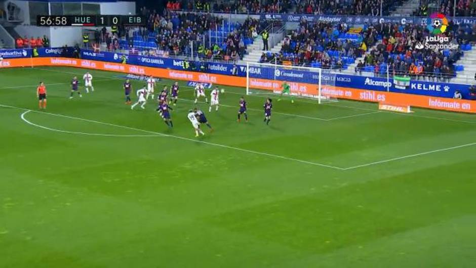 Gol de Chimy Ávila (2-0) en el Huesca 2 - Eibar 0