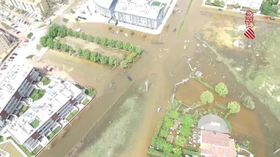 Inundaciones en Jávea a vista de dron