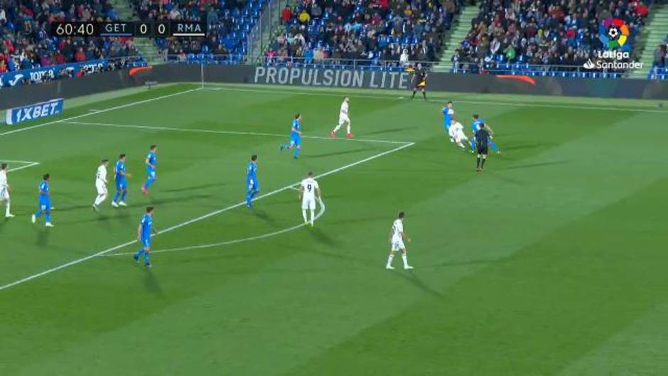 Sombrero de Brahim en el Getafe 0-0 Real Madrid