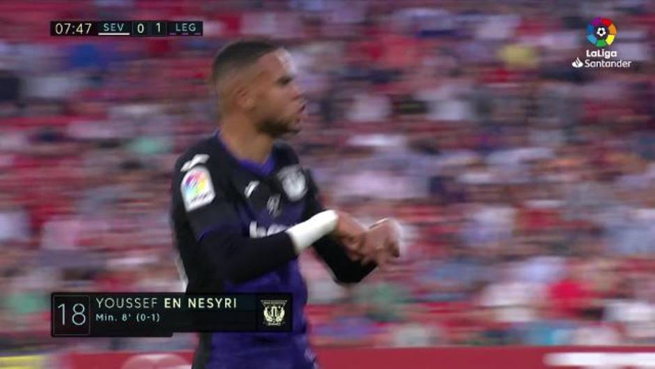 El gol de En Nesyri (0-1) en el Sevilla 0-3 Leganés