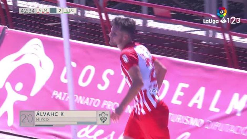 LaLiga 123 (J.38): Gol de Álvaro (2-2) en el Almería 5-3 Elche