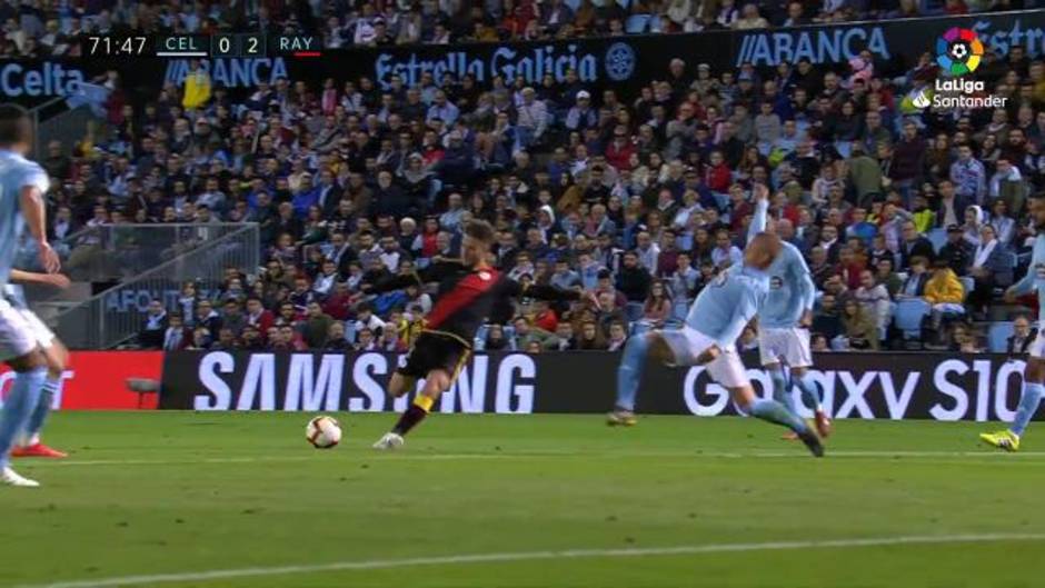 Gol de Álvaro Medrán (0-2) en el Celta 2-2 Rayo Vallecano